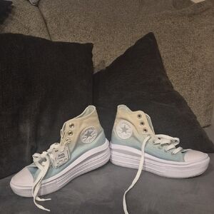 Converse Kids High-Top Sneakers in Mint Gradient and Cream